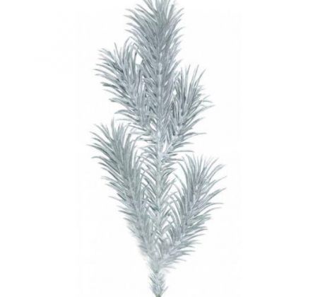 Umelá vetvička strieborno zelená 25 cm