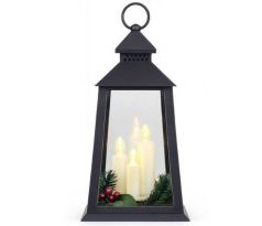 Lampáš čierny 3 x LED žltá 35 cm